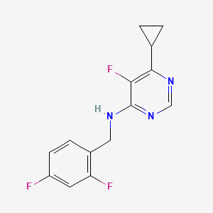 6-Cyclopropyl-N-[(2,4-difluorophenyl)methyl]-5-fluoropyrimidin-4-amine