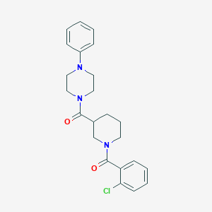 molecular formula C23H26ClN3O2 B247354 1-{[1-(2-Chlorobenzoyl)-3-piperidinyl]carbonyl}-4-phenylpiperazine 