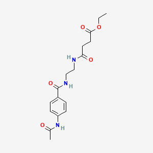Ethyl 4-((2-(4-acetamidobenzamido)ethyl)amino)-4-oxobutanoate