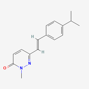 molecular formula C16H18N2O B2473548 6-(4-isopropylstyryl)-2-methyl-3(2H)-pyridazinone CAS No. 1429221-97-5