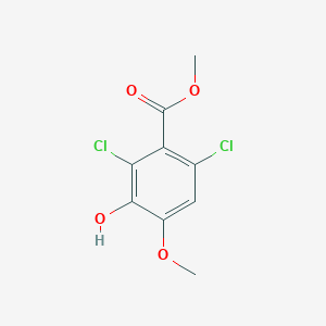molecular formula C9H8Cl2O4 B2473553 methyl 2,6-DICHLORO-3-HYDROXY-4-METHOXYBENZOATE CAS No. 773874-71-8
