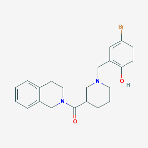 molecular formula C22H25BrN2O2 B247356 4-bromo-2-{[3-(3,4-dihydro-2(1H)-isoquinolinylcarbonyl)-1-piperidinyl]methyl}phenol 