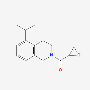 molecular formula C15H19NO2 B2473561 Oxiran-2-yl-(5-propan-2-yl-3,4-dihydro-1H-isoquinolin-2-yl)methanone CAS No. 2411286-57-0