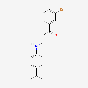molecular formula C18H20BrNO B2473563 1-(3-Bromophenyl)-3-(4-isopropylanilino)-1-propanone CAS No. 883793-99-5