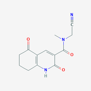 molecular formula C13H13N3O3 B2473569 N-(Cyanomethyl)-N-methyl-2,5-dioxo-1,6,7,8-tetrahydroquinoline-3-carboxamide CAS No. 2220163-93-7