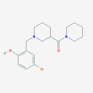 4-Bromo-2-{[3-(1-piperidinylcarbonyl)-1-piperidinyl]methyl}phenol