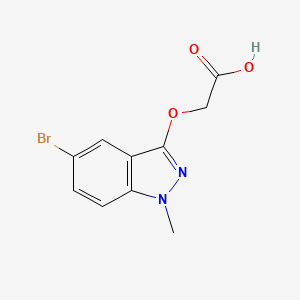 molecular formula C10H9BrN2O3 B2473577 2-((5-Bromo-1-methyl-1H-indazol-3-yl)oxy)acetic acid CAS No. 1352532-36-5
