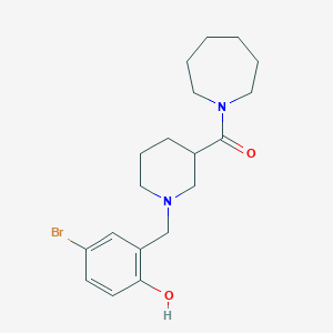 molecular formula C19H27BrN2O2 B247358 2-{[3-(1-Azepanylcarbonyl)-1-piperidinyl]methyl}-4-bromophenol 