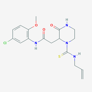 molecular formula C17H21ClN4O3S B2473581 2-(1-(allylcarbamothioyl)-3-oxopiperazin-2-yl)-N-(5-chloro-2-methoxyphenyl)acetamide CAS No. 1009249-70-0