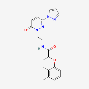 molecular formula C20H23N5O3 B2473583 2-(2,3-dimethylphenoxy)-N-(2-(6-oxo-3-(1H-pyrazol-1-yl)pyridazin-1(6H)-yl)ethyl)propanamide CAS No. 1351614-38-4
