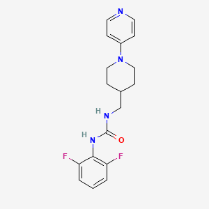 molecular formula C18H20F2N4O B2473590 1-(2,6-Difluorophenyl)-3-((1-(pyridin-4-yl)piperidin-4-yl)methyl)urea CAS No. 2034508-52-4