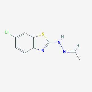molecular formula C9H8ClN3S B024736 6-Chloro-2-[(2E)-2-ethylidenehydrazino]-1,3-benzothiazole CAS No. 100220-33-5