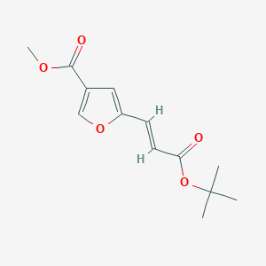 molecular formula C13H16O5 B2473619 Methyl 5-[(E)-3-[(2-methylpropan-2-yl)oxy]-3-oxoprop-1-enyl]furan-3-carboxylate CAS No. 2095416-99-0