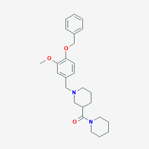molecular formula C26H34N2O3 B247362 1-[4-(Benzyloxy)-3-methoxybenzyl]-3-(1-piperidinylcarbonyl)piperidine 