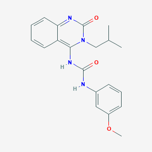 molecular formula C20H22N4O3 B2473627 (E)-1-(3-isobutyl-2-oxo-2,3-dihydroquinazolin-4(1H)-ylidene)-3-(3-methoxyphenyl)urea CAS No. 899728-46-2