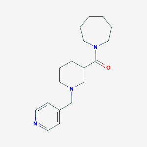 molecular formula C18H27N3O B247364 1-{[1-(4-Pyridinylmethyl)-3-piperidinyl]carbonyl}azepane 