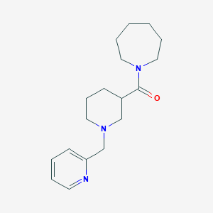 molecular formula C18H27N3O B247365 1-{[1-(2-Pyridinylmethyl)-3-piperidinyl]carbonyl}azepane 
