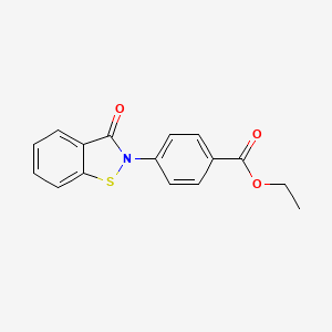 molecular formula C16H13NO3S B2473650 Ethyl 4-(3-oxo-1,2-benzisothiazol-2(3H)-yl)benzoate CAS No. 78471-81-5