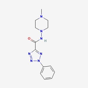 molecular formula C13H17N7O B2473654 N-(4-甲基哌嗪-1-基)-2-苯基-2H-四唑-5-甲酰胺 CAS No. 1396795-03-1