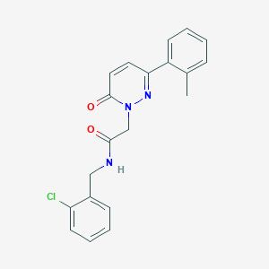 molecular formula C20H18ClN3O2 B2473659 N-(2-chlorobenzyl)-2-(6-oxo-3-(o-tolyl)pyridazin-1(6H)-yl)acetamide CAS No. 922915-42-2