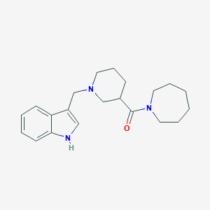 molecular formula C21H29N3O B247366 3-{[3-(1-azepanylcarbonyl)-1-piperidinyl]methyl}-1H-indole 