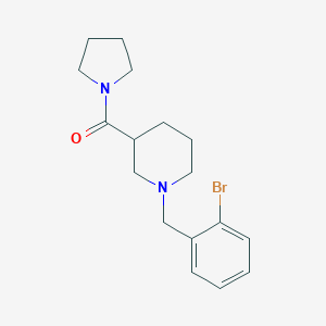 molecular formula C17H23BrN2O B247368 1-(2-Bromobenzyl)-3-(1-pyrrolidinylcarbonyl)piperidine 