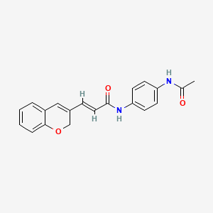 molecular formula C20H18N2O3 B2473687 (2E)-N-[4-(乙酰氨基)苯基]-3-(2H-色烯-3-基)丙-2-烯酰胺 CAS No. 887347-44-6