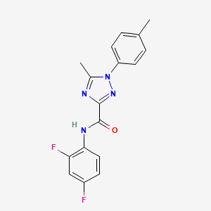 molecular formula C17H14F2N4O B2473688 N-(2,4-difluorophenyl)-5-methyl-1-(4-methylphenyl)-1H-1,2,4-triazole-3-carboxamide CAS No. 400080-89-9