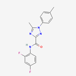 molecular formula C17H14F2N4O B2473688 N-(2,4-difluorophényl)-5-méthyl-1-(4-méthylphényl)-1H-1,2,4-triazole-3-carboxamide CAS No. 400080-89-9