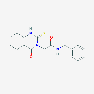 molecular formula C17H15N3O2S B2473689 N-苄基-2-(4-氧代-2-硫代次亚胺-1,2,3,4-四氢喹唑啉-3-基)乙酰胺 CAS No. 422274-79-1