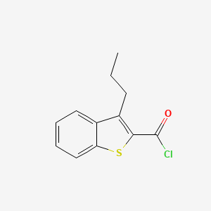 molecular formula C12H11ClOS B2473692 3-Propyl-1-benzothiophene-2-carbonyl chloride CAS No. 1482080-69-2