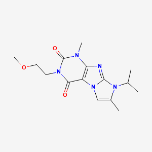 molecular formula C15H21N5O3 B2473693 2-(2-Methoxyethyl)-4,7-dimethyl-6-propan-2-ylpurino[7,8-a]imidazole-1,3-dione CAS No. 878731-48-7