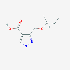 molecular formula C10H16N2O3 B2473720 3-(Butan-2-yloxymethyl)-1-methylpyrazole-4-carboxylic acid CAS No. 1975118-87-6
