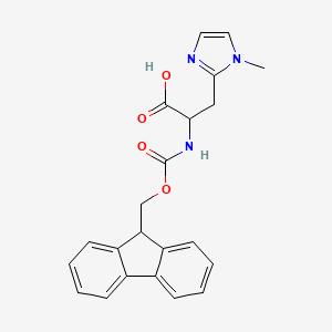 molecular formula C22H21N3O4 B2473726 2-(([(9H-芴-9-基)甲氧基]羰基)氨基)-3-(1-甲基-1H-咪唑-2-基)丙酸 CAS No. 1379875-60-1