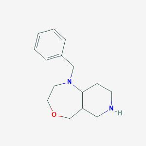 molecular formula C15H22N2O B2473734 1-Benzyldecahydropyrido[4,3-e][1,4]oxazepine CAS No. 2320142-63-8