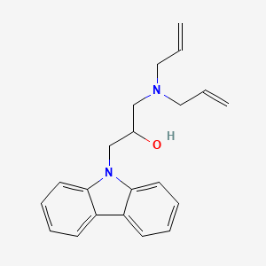 molecular formula C21H24N2O B2473749 1-[Bis(prop-2-enyl)amino]-3-(9-carbazolyl)-2-propanol CAS No. 305338-07-2