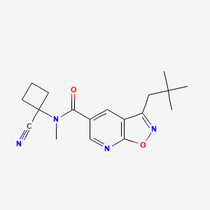 N-(1-cyanocyclobutyl)-3-(2,2-dimethylpropyl)-N-methyl-[1,2]oxazolo[5,4-b]pyridine-5-carboxamide