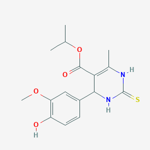 Isopropyl 4-(4-hydroxy-3-methoxyphenyl)-6-methyl-2-thioxo-1,2,3,4-tetrahydropyrimidine-5-carboxylate