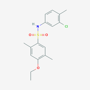 molecular formula C17H20ClNO3S B2473760 N-(3-chloro-4-methylphenyl)-4-ethoxy-2,5-dimethylbenzene-1-sulfonamide CAS No. 2361821-71-6
