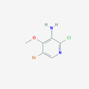 molecular formula C6H6BrClN2O B2473761 5-Bromo-2-chloro-4-methoxypyridin-3-amine CAS No. 2416234-84-7