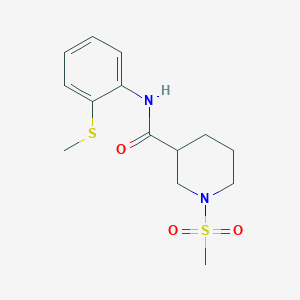 molecular formula C14H20N2O3S2 B2473763 1-(methylsulfonyl)-N-(2-(methylthio)phenyl)piperidine-3-carboxamide CAS No. 838875-22-2
