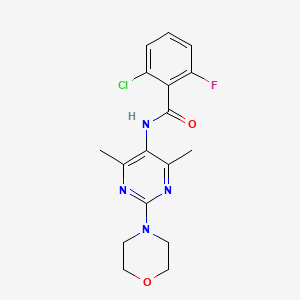 molecular formula C17H18ClFN4O2 B2473767 2-chloro-N-(4,6-dimethyl-2-morpholinopyrimidin-5-yl)-6-fluorobenzamide CAS No. 1448124-69-3