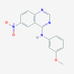 molecular formula C15H12N4O3 B2473778 N-(3-Methoxyphenyl)-6-nitroquinazolin-4-amine CAS No. 691385-34-9