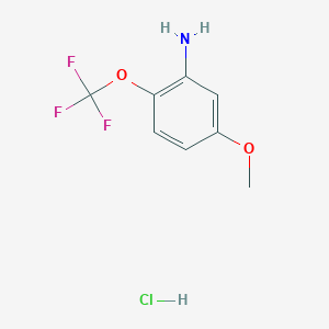 molecular formula C8H9ClF3NO2 B2473780 5-Methoxy-2-(trifluoromethoxy)aniline;hydrochloride CAS No. 2375260-07-2