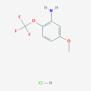 molecular formula C8H9ClF3NO2 B2473780 5-Methoxy-2-(trifluoromethoxy)aniline hydrochloride CAS No. 2375260-07-2