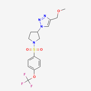 molecular formula C15H17F3N4O4S B2473781 4-(methoxymethyl)-1-(1-((4-(trifluoromethoxy)phenyl)sulfonyl)pyrrolidin-3-yl)-1H-1,2,3-triazole CAS No. 2320208-91-9