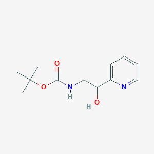 molecular formula C12H18N2O3 B2473793 tert-Butyl (2-hydroxy-2-(pyridin-2-yl)ethyl)carbamate CAS No. 213990-62-6