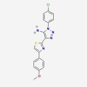 molecular formula C18H14ClN5OS B2473795 1-(4-氯苯基)-4-[4-(4-甲氧基苯基)-1,3-噻唑-2-基]-1H-1,2,3-三唑-5-胺 CAS No. 1207024-65-4