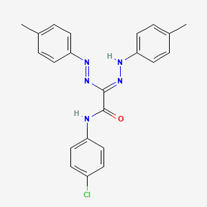 molecular formula C22H20ClN5O B2473796 (2Z)-N-(4-chlorophenyl)-2-[(4-methylphenyl)diazenyl]-2-[(4-methylphenyl)hydrazinylidene]acetamide CAS No. 338396-71-7