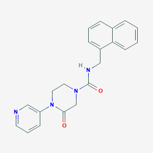 molecular formula C21H20N4O2 B2473804 N-(Naphthalen-1-ylmethyl)-3-oxo-4-pyridin-3-ylpiperazine-1-carboxamide CAS No. 2320537-86-6